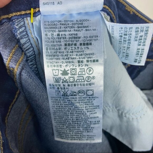 Levis 711 Super Skinny Dark Blue Jeans Indigo Size 25 Stretch Denim‎ High Rise - Picture 8 of 10